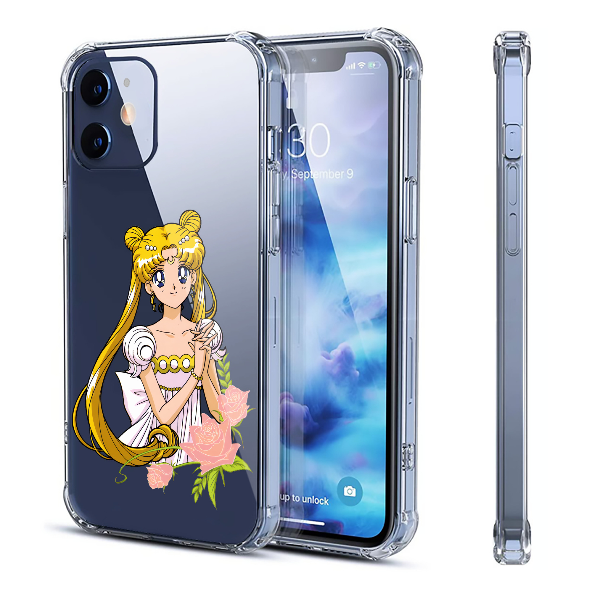 （画像用） 美少女戦士セーラームーン 愛野 美奈子 あいの みなこ Sailor Moon Aino Minako 【iPhone 12シリーズ対応】透明スマホケース（クリアソフトケース）